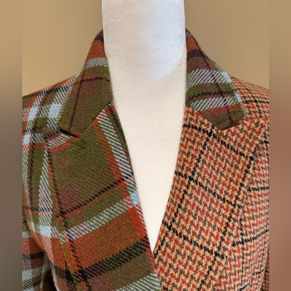 Sam Edelman Women's Imogen Mixed-Plaid Double-Breasted Blazer Small - Picture 8 of 14